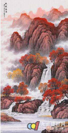 一进门的墙上挂什么画好?挂幅手绘山水画,一进