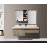 免漆多層實木浴室柜現代簡約衛浴柜衛生間洗臉盆臺盆