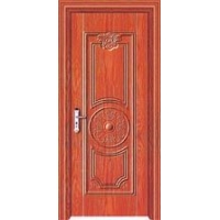 绿色环保钢木门 钢板套装门 韩国花梨钢木门