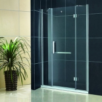 厂家直销一字型玻璃平开淋浴门 浴室玻璃隔断淋浴房