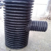  HDPE polyethylene double wall corrugated pipe reducing tee drain pipe joint