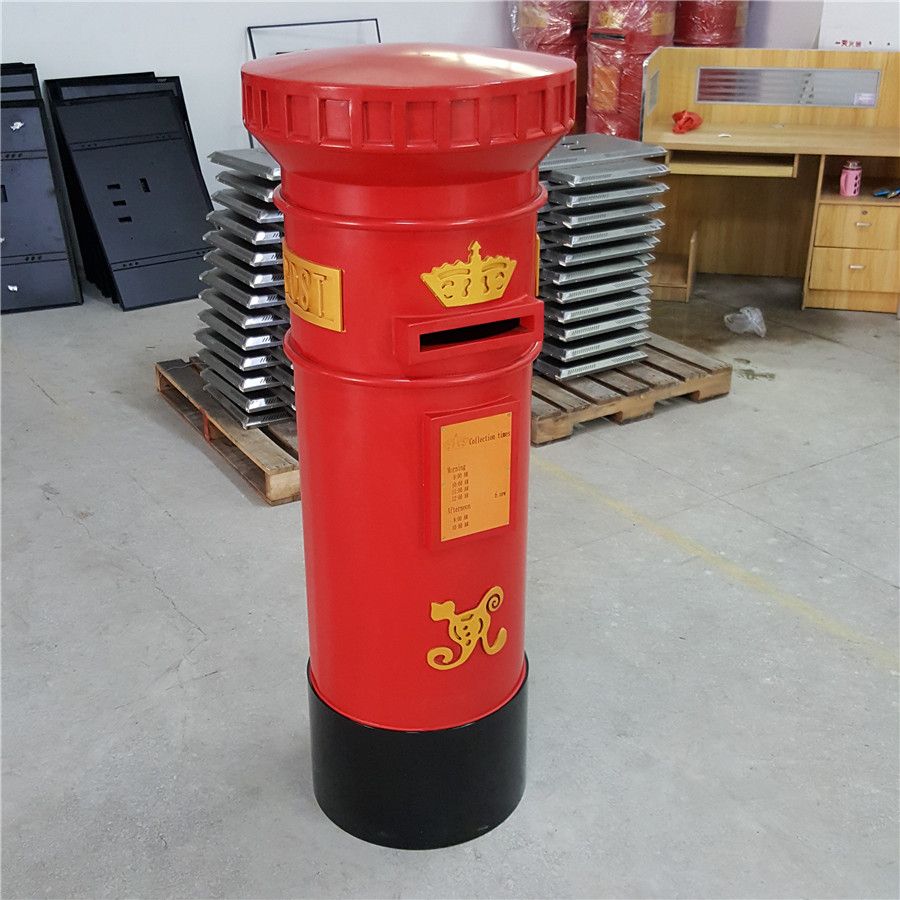 英伦风邮政邮筒红色经典造型户外摆放防水隔音