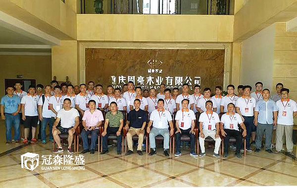 重庆冠森隆盛木门与广东中山市东升门业协会考察组合影留念