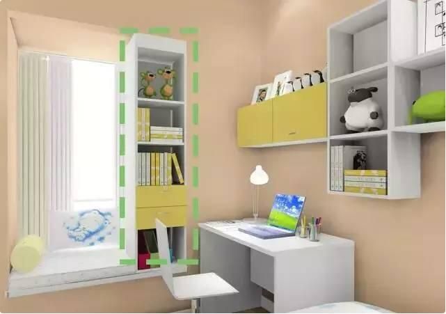 利用房间的1平方米,在墙角设计一个小书桌,上网,工作,学,书房也会
