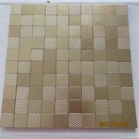 copper mosaic tiles with embos