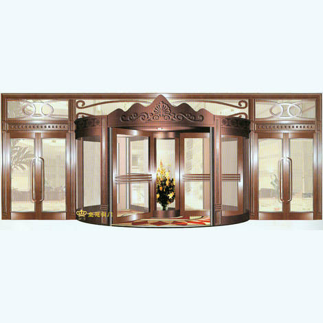 南京联润铜艺装饰-艺术铜门系列-皇冠旋转铜门