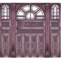 西安仿古铜门设计别墅紫门铜门安装