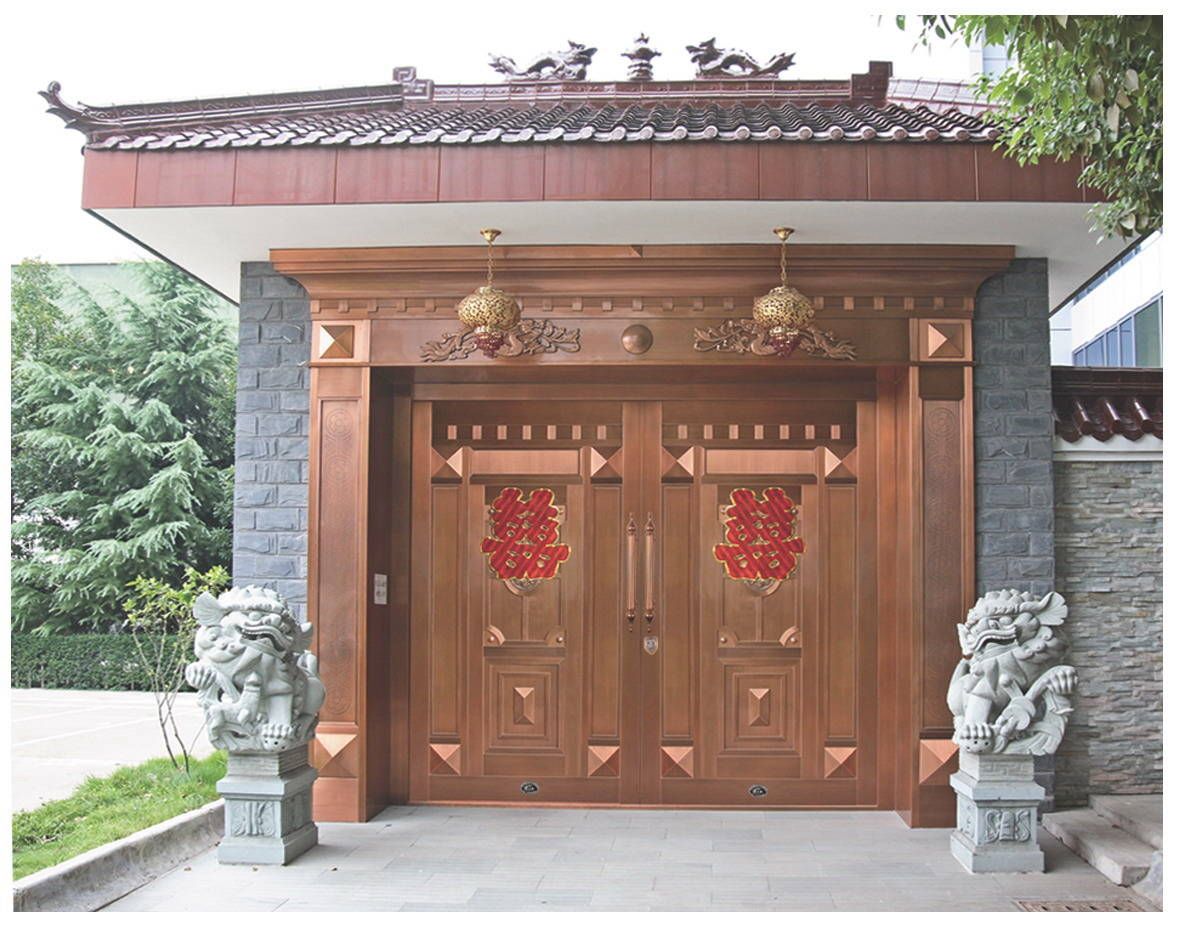 别墅、豪宅回归到中式装修,中式铜门需求大增