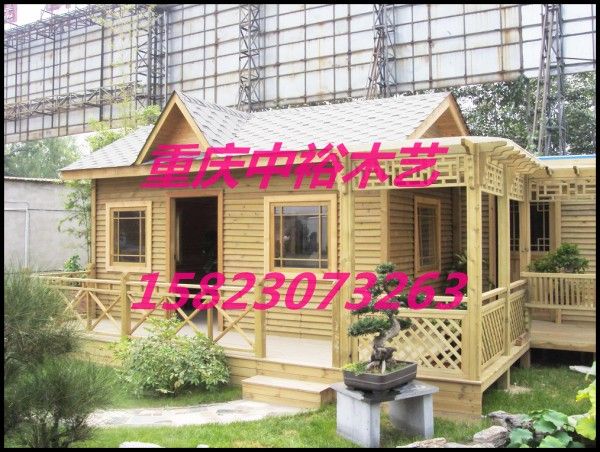 重庆专业木屋订制木别墅重庆生态木屋吊脚楼别墅庭院