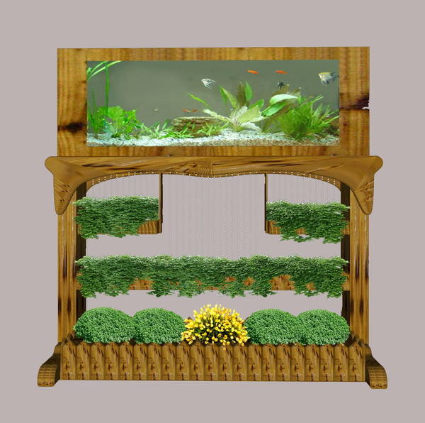 生态园艺鱼缸、菜园子鱼缸 室内生态鱼缸工艺礼品 - 九正建材网(中国建材第一网)