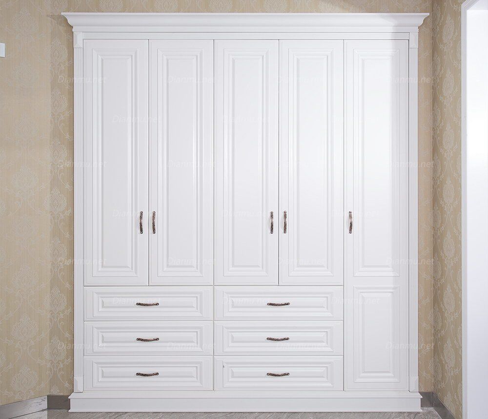 米白木纹衣柜门效果图图片