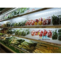  Customized air curtain cabinet in supermarket, open vertical air cabinet for cooked vegetables, vertical fruit and vegetable fresh-keeping cabinet